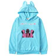 Squid Game Boys Hoodie Girls Hooded Sweatshirt Children's Long-sleeved Sweater 8762 New Looes Autumn Spring Kids Clothes