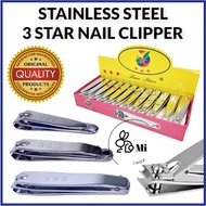 Tmi (Ready Stock) High Quality 3 Star Stainless Steel Nail Clipper/ Pemotong Kuku/ Kepit Kuku/ 指甲剪