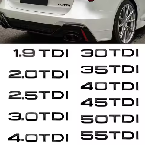 Car Trunk sticker 3D ABS 2.0 2.5 3.0 4.0 5.0 TFSI 30 35 40 45 50 55 TDI for Audi A1 A3 A4 A5 A6 A7 A