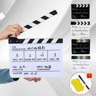Selens Director Video Scene Clapper Board Acrylic Dry Erase Director TV Movie Film Action Slate Clap