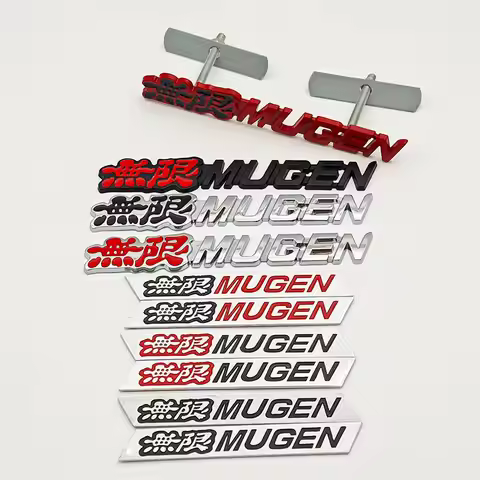 Honda Accord Emblem Civic CRV Badge 3D Metal Mugen Emblem Car Front Grille Logo Rear Trunk Sticker F