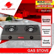 MICROMATIC Double Burner Gas Stove MGS-650 - BUILDMATE -