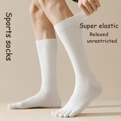 1/2Pairs Men's socks High Quality Cotton Five Finger Socks Gentleman Breathable Sports Socks Toe soc