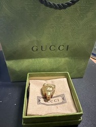Gucci虎頭戒指 完整盒裝袋子