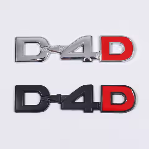 D4D Metal 3D Car Badge Emblem Sticker For Toyota Prado Land Cruiser Highlander Hilux 4x4 Fender Rear