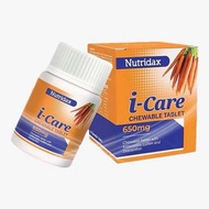 NUTRIDAX i-Care Chewable Tablets with Astaxanthin Lutein Omega-3 for Eye Health and Immune Support