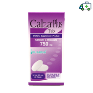 หมดอายุ 4/2025CalZa-Plus Tab แคลซ่า-พลัส แคลเซียม แอล-ทรีโอเนต 750 mg. + แร่ธาตุ แบบเม็ด 60 เม็ด [PPLF]