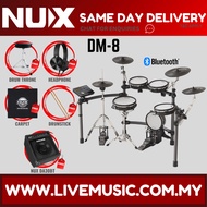 *SAME DAY DELIVERY* NUX DM-8 5 Piece Professional Digital Electronic Drum Set With Nux Amplifier ( D