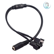 [AT] DC 5521 to 4Pin PWM 4 Pin 2 Wayputer PC Router Fan Power Adapter Cable 12V TH