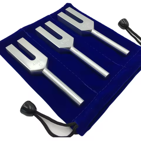 3pcs/1pcs Set Aluminum Alloy Angel Crystal Tuning Fork 4096Hz/4160Hz/4225Hz Energy Tuning Fork Hamme