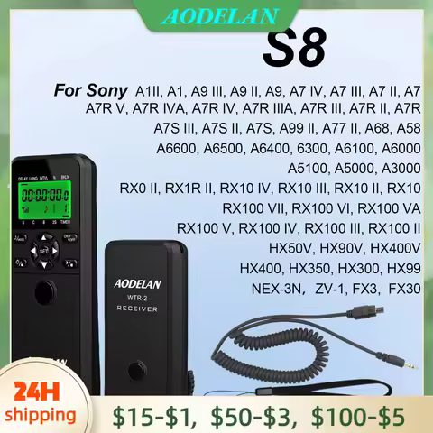 AODELAN Wireless Shutter Release with Cords Timer Controller For Sony A1 A9 A7IV A7RV A7SIII A6600 A
