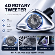 4D Rotary Tweeter For Mercedes S Class W223 S580 S450 2021-2025 64 Colors LED Ambient Light Interior