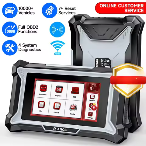 ANCEL DS100 OBD2 Scanner 4 System Code Reader Engine/Transmission/ABS/SRS Diagnostic Tool with 7 Res