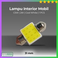 Car Interior Lights Ceiling Lights Cabin Dashboard LED Plate Dome Light C5W 2W 31mm Cool White BA9S