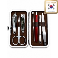 [Three Seven 777] Premium Manicure Nail Clipper 6P Set  Stainless Grooming Kit  Travel Essential K-B