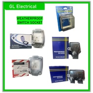 WEATHERPROOF OUTDOOR 13A SWITCH SOCKET PLUG (MK/JY/IWACHI) IP66 WATERPROOF OUTDOOR