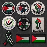 Spot Goods#Free Palestine Free Palestine Woven Label Embroidered Armband Velcro Morale Badge Backpac