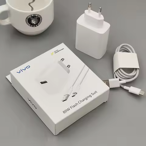 80W Vivo EU Flashcharge Charger Fast Charging Power Adapter For Vivo X300 X200 X100 S30 S20 Pro iQOO