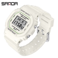 [Aishang watch industry]SANDA White Fashion Women 39;s Watches Waterproof LED Digital Watch for Female Clock Ladies Sport Wristwatch relogio feminino 293