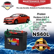 Münster Robust MF CMF NS60L | 55B24L (45AH) Car Battery Bateri Kereta for Proton Perdana 2.0 2.4 New