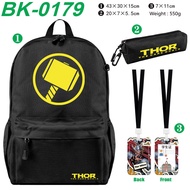 Spider Man and Iron Man Cartoon Children's Backpack Student Set Schoolbag Canvas Travel backpack