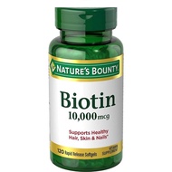 Nature's Bounty Biotin 10000mcg pills 10 pills [American product]