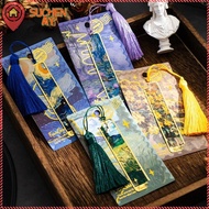 SUCHENMY Metal Bookmark, Oil Painting Hollow Reading Book Clip, Multifunctional Metal Sunflower Lotu