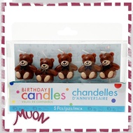 Lilin Beruang Bear Candle Candles isi 5 Korean Cake Topper Kue Ultah