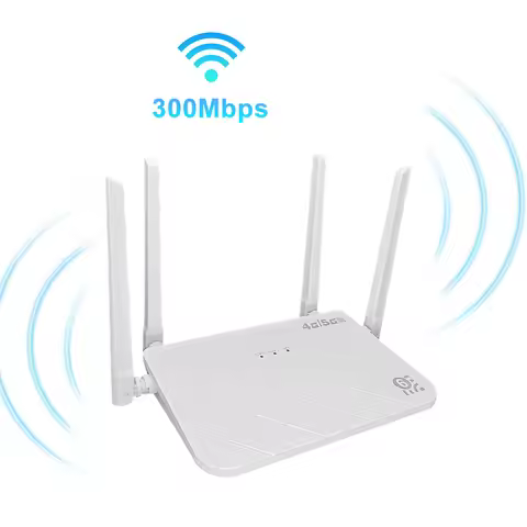 4G LTE WiFi Router 300Mbps 4G LTE Modem Router 4 External Antennas WiFi Hotspot with SIM Card Slot U