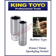 King Toyo Rubber Type Spark Plug Socket / Sparkplug 16mm / 21mm / Majesta 16mm rubber , sata toptul 