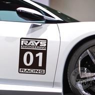 Rays911 Car Decoration Stickers Reflective Film For Side Doors Dynamic Design Easy To Install