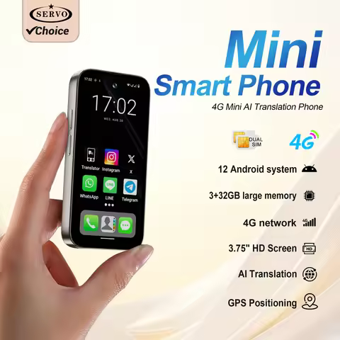 SERVO A1 PRO Mini Smartphone 4G LTE AI Translation 3GB+32GB Android 12.0 OS Play Store WiFi Face ID 