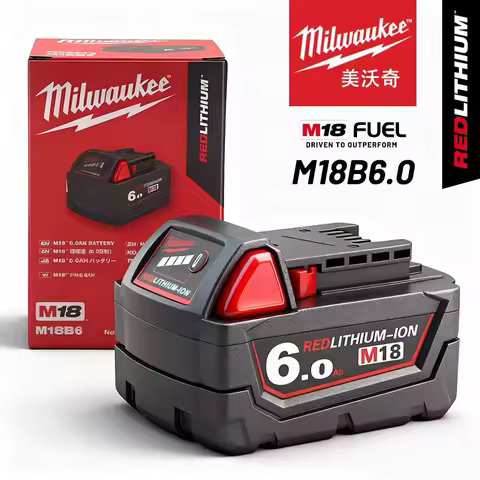 Original Milwaukee M18 Battery milwaukee 18V 5Ah 6Ah Rechargeable Battery for Milwaukee Tool M18B6 4