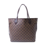 LOUIS VUITTON Damier Ebene Neverfull MM金扣手挽袋啡色