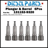 6Pcs Plunger and Barrel Assembly A235 131152-9320 9413610479 for KOMATSU Excavator / Engine 6D95 S6D