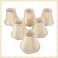 (DQMY) Set of 6 Chandelier ShadesONLY for Candle BulbsClip-On Fitter Lamp Shades