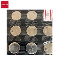 Velashop ถ่านนาฬิกา ถ่านกระดุม MAXELL Lithium Battery รุ่น CR1620 1620 แบบหลุม ขนาดบรรจุ 1 แผง =  10