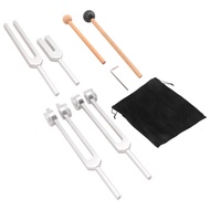 SALES <br>4Pcs Tuning Fork Set(128Hz 136.1Hz MI 528Hz 4096Hz)for Healing ChakraSound TherapyReliever