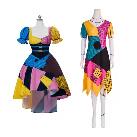 Anime Movie Sally Cosplay Costume Horror Zombies Cosplay Dress Halloween Christmas Party Women Slim 