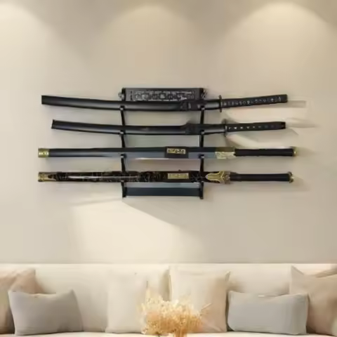 Wall Katana Sword Support Holder Wooden Sabre Stand Display Sword Porte Support Rack Umbrella Katana