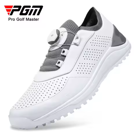 PGM Men's Golf Shoes Knob Lace Summer Breathable Non Slip Sports Shoes XZ264