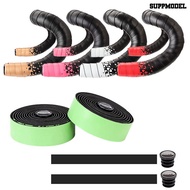 [SM]1 Set Faux Leather Bike Handle Tape Elastic Gradient Geometric Pattern Bar Tape for Road Bike