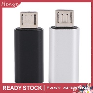 Henye Type‑C Female To Micro Male Adapter  Converter Convenient Use Light Weight for Notebook Cell Phone Desktop PC