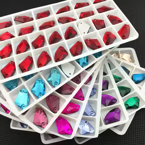 3256 Galactic 5x10,9x14,12x19,16x27 mm Sew On Crystal Flat Back Rhinestone Applique Strass Sewing Gl