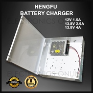 HENGFU Battery Charger for Door Access CCTV Battery Backup Security Door Alarm Box Autogate (Battery not included)