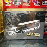 Mini GT MGTS0009 Corvette Racing C8.R Racing Transporter Set