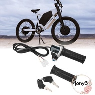 JONY 48V Half Twist Throttle, LED Indicator Grip Lock Key Set Electric Throttle Grip,  LCD Display E