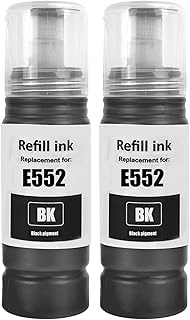 552 T552 Ink Compatible with Epson 552 T552 Refill Ink Bottles Work with EcoTank ET-8500 ET-8550 Pri