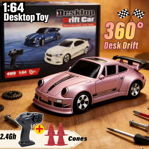 New 4WD Desktop RC Drift Car 2.4G High Speed Radio Controlled Racing Model Drift Desktop Toys For Bo