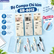 Staple Pencil Compa Set SR-8012 Metal Compa Nib 2B Comes with Nib Box, Student School Tools